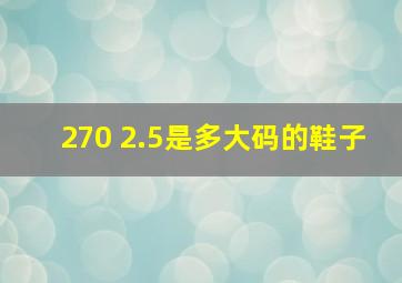 270 2.5是多大码的鞋子